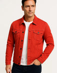 Men's Jacket Cotton Blend Smart-Casual Comfortable Fit