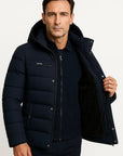 Men's Jacket Lambswool Oversized Hooded Thick Padded