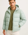 Men's Puffer Jacket Insulated Lightweight with Hood