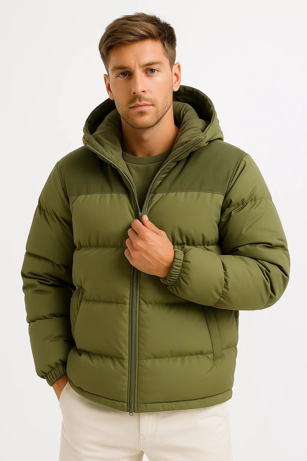 Men&#39;s Puffer Jacket Insulated Lightweight with Hood