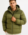 Men's Puffer Jacket Insulated Lightweight with Hood
