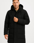 Men's Waterproof Puffer Jacket Insulated Winter Coat Black