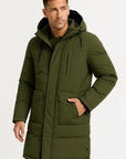Men's Waterproof Puffer Jacket Insulated Winter Coat Black