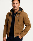 Men's Winter Jacket Vintage Brown Structured Design Lightweight